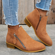 Comfortable Zipper Ankle Boots Casual Wear