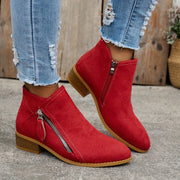Comfortable Zipper Ankle Boots Casual Wear