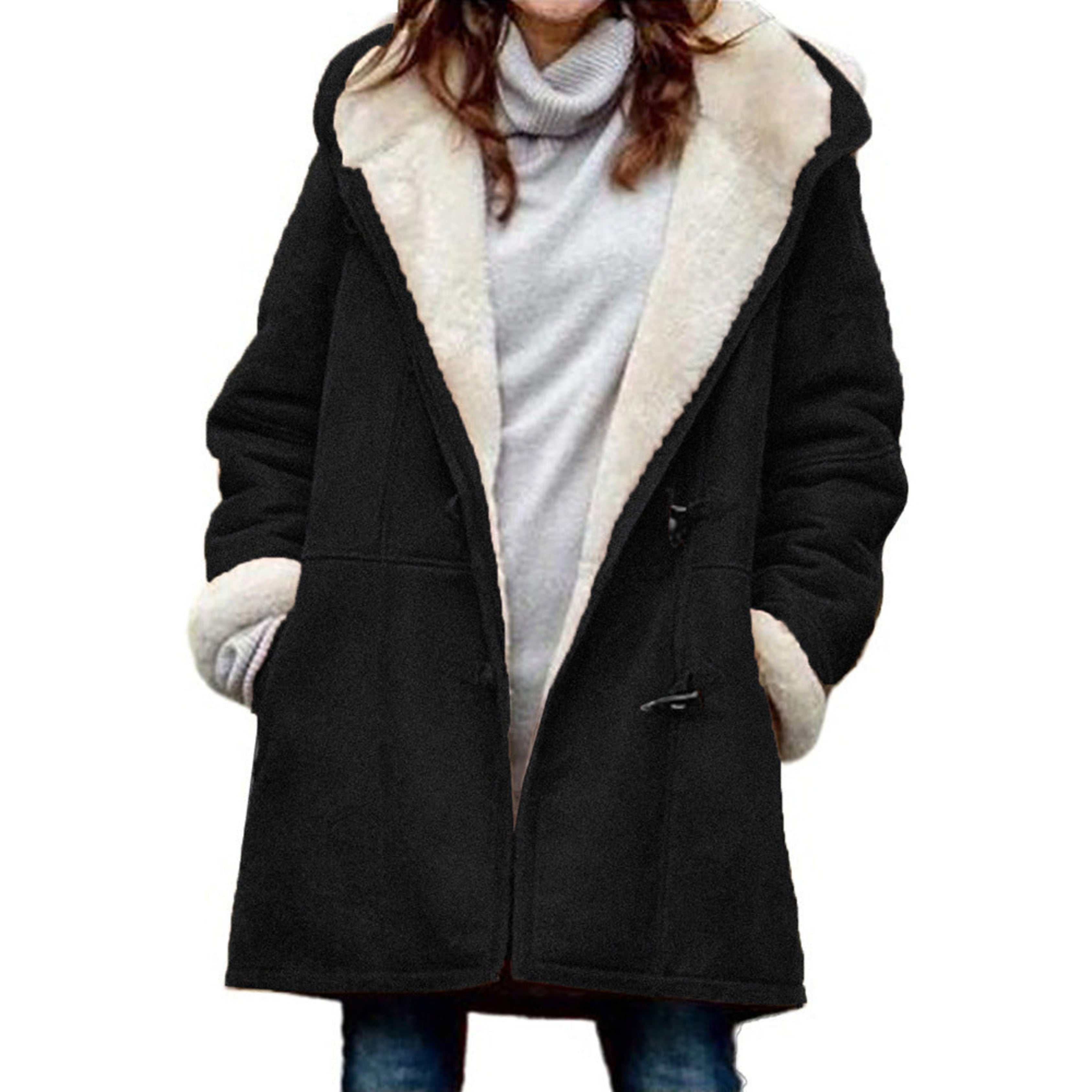 Duffle-coat Waleria pour femme, coupe intemporelle et brandebourgs signature adaptés à l'hiver.