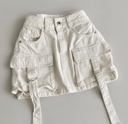 Denim A-Line Mini Skirt