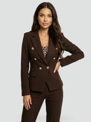 Double-Breasted Blazer Suit Set