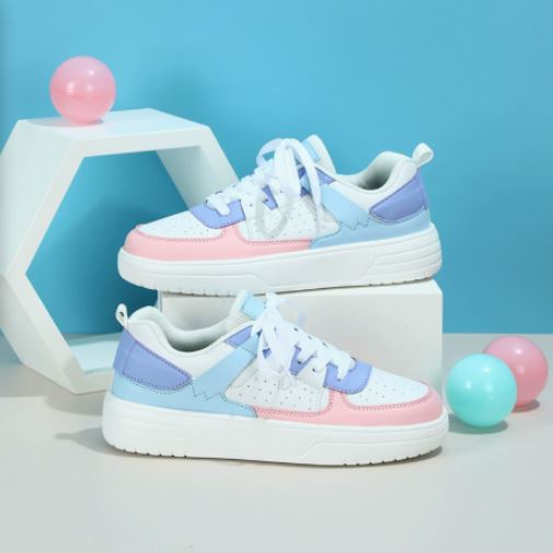 Cushioned Lace-Up Sneakers