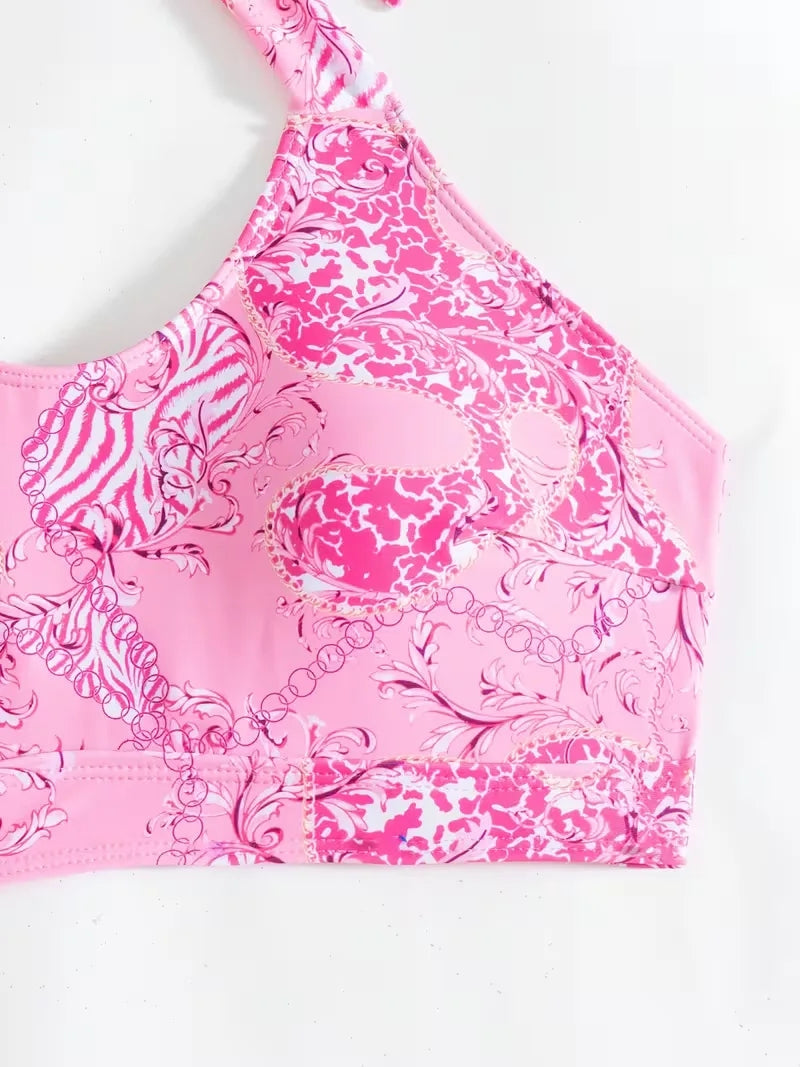 Cover-up met halternek en shorts