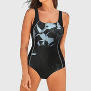 Abstract Fitted Swimsuit with Tailored Design Fit Beach Pool