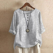 Floral Button-Front Blouse Pattern Casual Wear Breathable