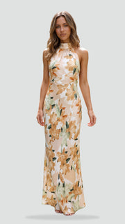 Floral Halter Maxi Dress