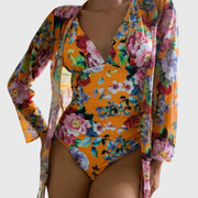 Floral Print Swimsuit Set Beachwear