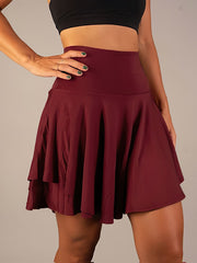 Women's Flowy A-Line Skirt with High Waist Design for Casual Wear