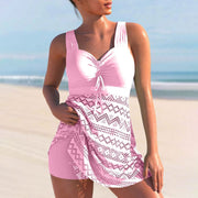 Flowy Lace Tankini Set Overlay Beachwear