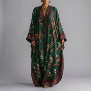 Flowy Plum Blossom Maxi Dress Flowing Style Wedding Guest Attendees