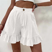 Flowy Ruffled High-Waist Shorts Casual Summer Wear