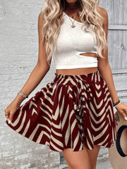 High-Waisted Tie-Waist Shorts Style Casual Wear Summer