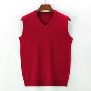 Knit V-Neck Sleeveless Vest for Stylish Dress Designs for Women