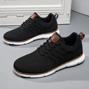 Lightweight Lace-Up Sneakers for Men with Cushioned Soles and Breathable Design