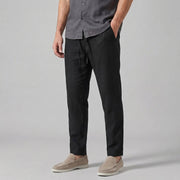 Linen Drawstring Pants Lightweight Smart Casual Wear Summer Breathable