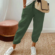Women's Linen Trousers – Relaxed Fit – Casual Wear