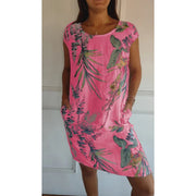 Linen Floral Summer Dress