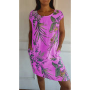 Linen Floral Summer Dress