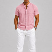 Linen Short Sleeve Shirt Set