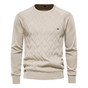 Men's Cable Knit Sweater with Classic Design for Comfortable Everyday Wear