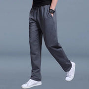 Men's Cotton Jogging Pants with Drawstring for Casual Comfort