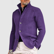 Men's Soft Knitted Cardigan with Breathable Fabric for All Seasons