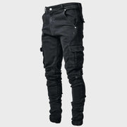 Men's Slim Fit Cargo Jeans for Comfortable and Stylish Everyday Wear
