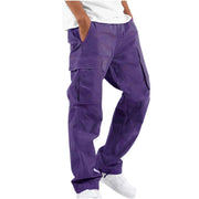 Men's Straight Leg Pants with Lightweight Fabric for Everyday Wear