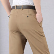 Men's Stretch Classic Pants for Comfortable Wide Leg Trouser Style