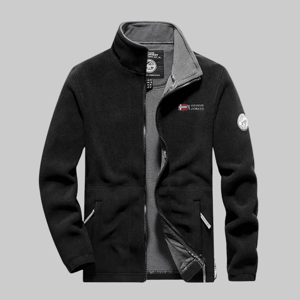 Thermisch Ademend Fleecejack – Lichtgewicht voor Outdoor Gebruik - De Mode OutletGREY-QI41D08