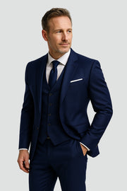 Men's Three-Piece Suit with Vest Slim Fit Outfits Wedding Guest