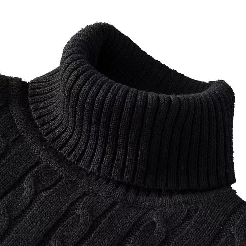 Pull Soan à col roulé pour homme, maille douce et coupe confortable adaptée aux journées hivernales.