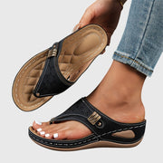 Women's Adjustable Perforated Platform Sandals for Casual Wear