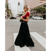 Women's Pleated Maxi Skirt – Relaxed Style – Everyday Wear