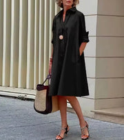 Relaxed A-Line Shirt Dress