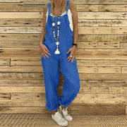 Vintage Relaxed Linen Overalls Fit Casual Style