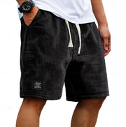 Relaxed Waffle Knit Shorts Style Casual Wear Comfortable Fit Breathable Summer