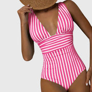 Sculpted Fit V-Neck Swimsuit Beachwear