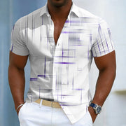 Men's Shirt – Geometric Design – Shirts & Tops for Casual Wear