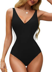 SlimFit Swimsuit with V-Neck Compression Beach Wear