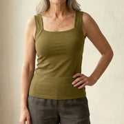 Square Neck Tank Top Everyday Comfort Style Breathable
