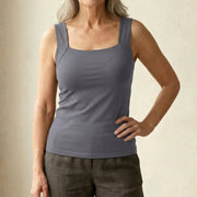 Square Neck Tank Top Everyday Comfort Style Breathable