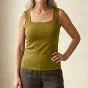 Square Neck Tank Top Everyday Comfort Style Breathable