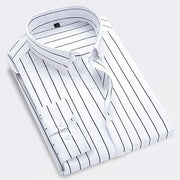Striped Cotton Button-Up Shirt Casual Wear