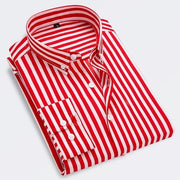 Striped Cotton Button-Up Shirt Casual Wear