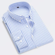 Striped Cotton Button-Up Shirt Casual Wear