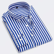 Striped Cotton Button-Up Shirt Casual Wear