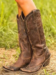 Studded Cowboy Boots for a Stylish Knee-High Look and Comfortable Fit
