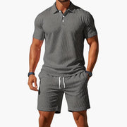 Summer Polo and Shorts Set Tailored Fit Casual Wear