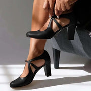 Supportive Comfort Strap Heels Everyday Wear